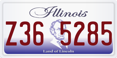 IL license plate Z365285