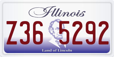 IL license plate Z365292