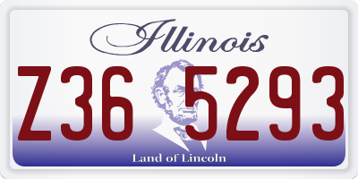 IL license plate Z365293
