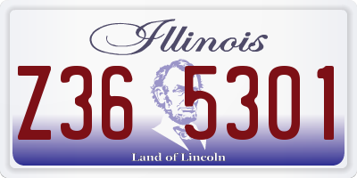 IL license plate Z365301