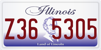 IL license plate Z365305