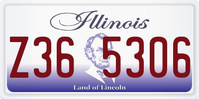 IL license plate Z365306
