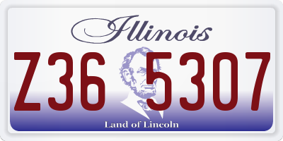 IL license plate Z365307