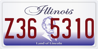 IL license plate Z365310