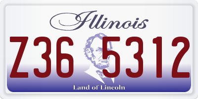 IL license plate Z365312