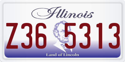 IL license plate Z365313