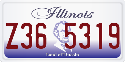 IL license plate Z365319