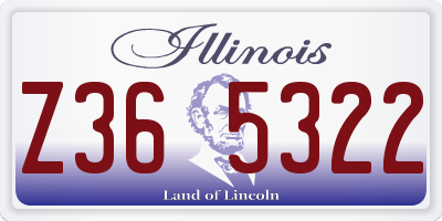 IL license plate Z365322