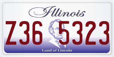 IL license plate Z365323