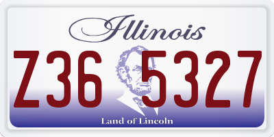 IL license plate Z365327