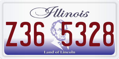 IL license plate Z365328