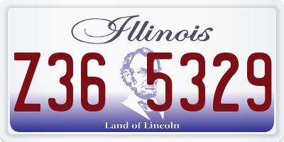 IL license plate Z365329