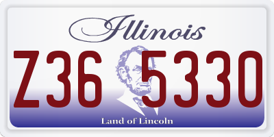 IL license plate Z365330