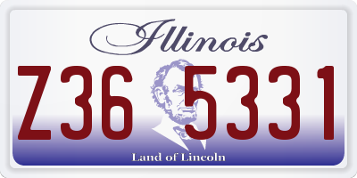 IL license plate Z365331
