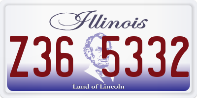 IL license plate Z365332