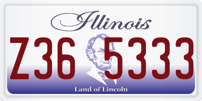 IL license plate Z365333