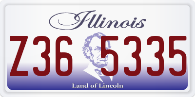 IL license plate Z365335