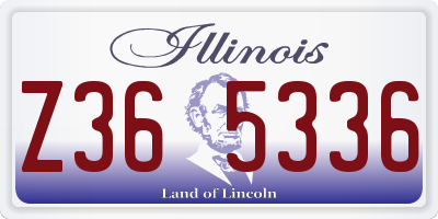 IL license plate Z365336