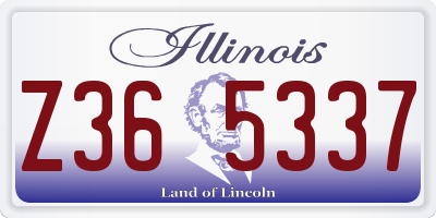 IL license plate Z365337