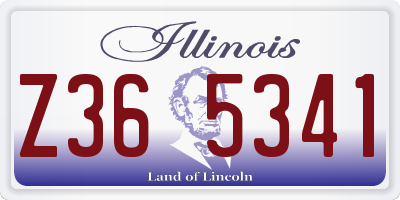 IL license plate Z365341