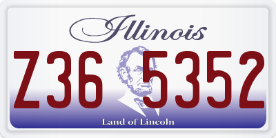 IL license plate Z365352