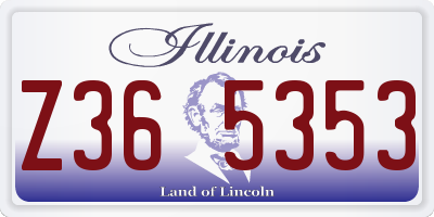 IL license plate Z365353
