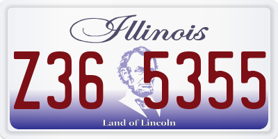IL license plate Z365355