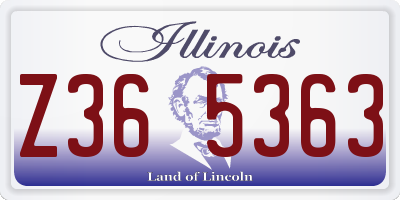 IL license plate Z365363