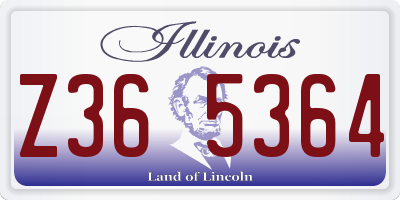 IL license plate Z365364