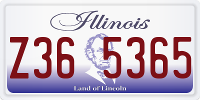 IL license plate Z365365