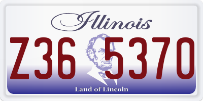 IL license plate Z365370
