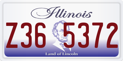 IL license plate Z365372