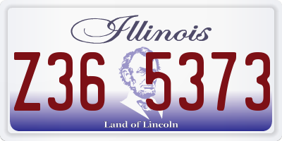 IL license plate Z365373