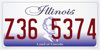 IL license plate Z365374