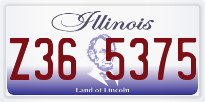 IL license plate Z365375