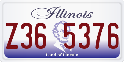 IL license plate Z365376
