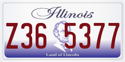 IL license plate Z365377