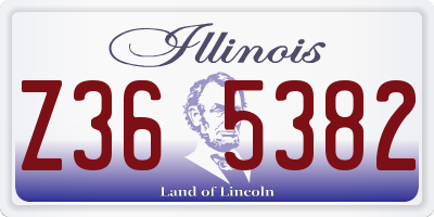 IL license plate Z365382