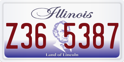 IL license plate Z365387