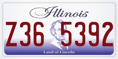 IL license plate Z365392