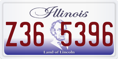 IL license plate Z365396