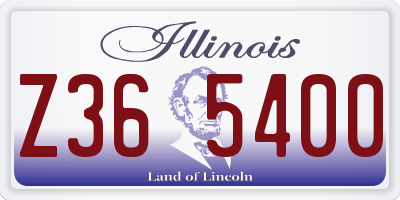 IL license plate Z365400