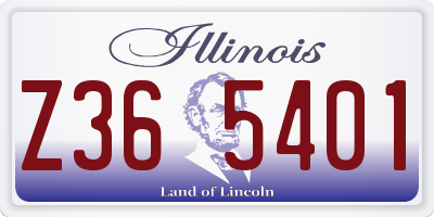 IL license plate Z365401