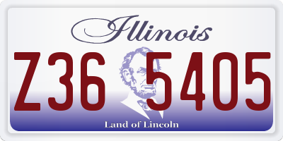 IL license plate Z365405