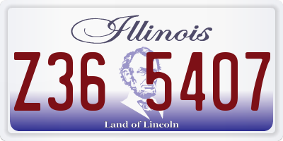 IL license plate Z365407