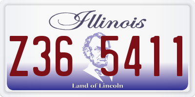 IL license plate Z365411