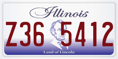 IL license plate Z365412