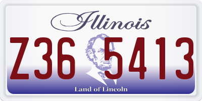 IL license plate Z365413