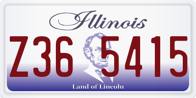 IL license plate Z365415