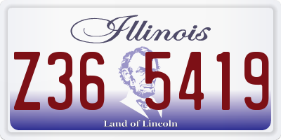 IL license plate Z365419
